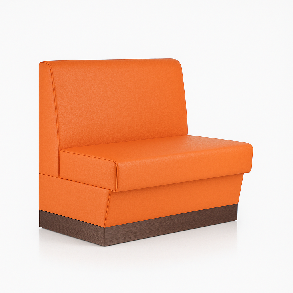 Gastrobank 60cm Orange Kunstleder Florenz Sitzbank Dinerbank