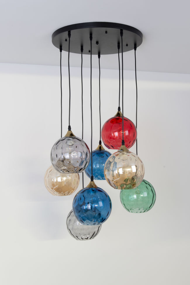 Pendelleuchte 8-flammig La Spezia Bunt