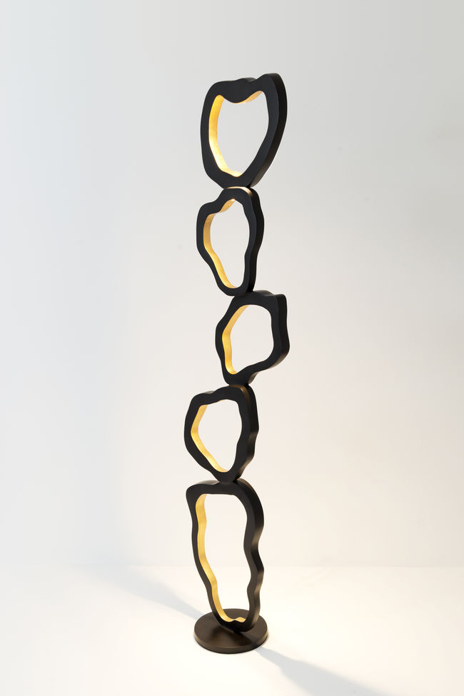 Stehlampe 5-flammig Infernale Gold