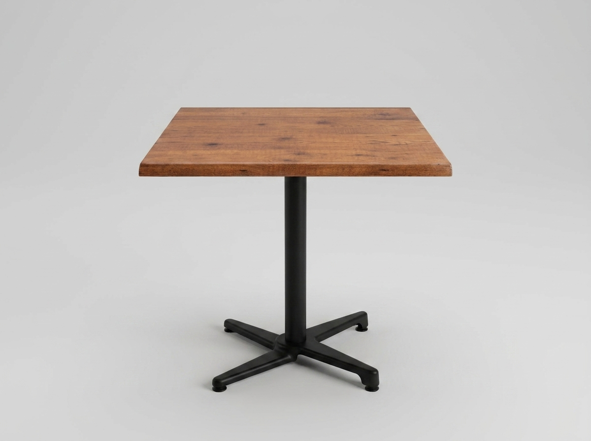 Outdoor Bistro Tisch 70x70cm HPL Hellbraun Modern - Brest