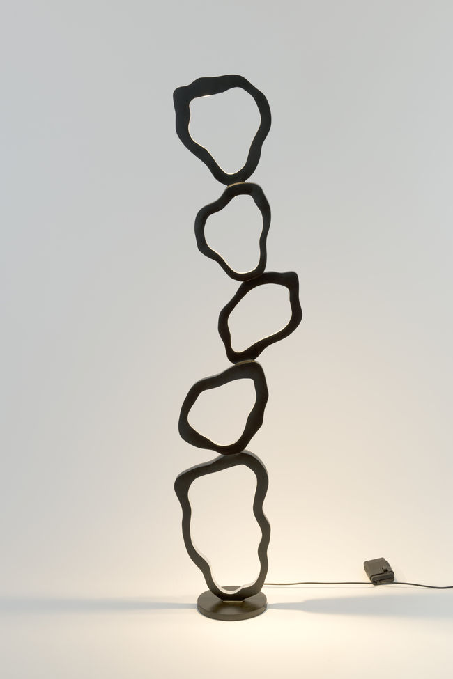 Stehlampe 5-flammig Infernale Silber