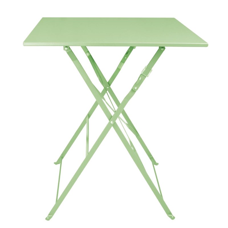 Outdoor Bistro Tisch 60x60cm Grün Stahl - Geneve klappbar