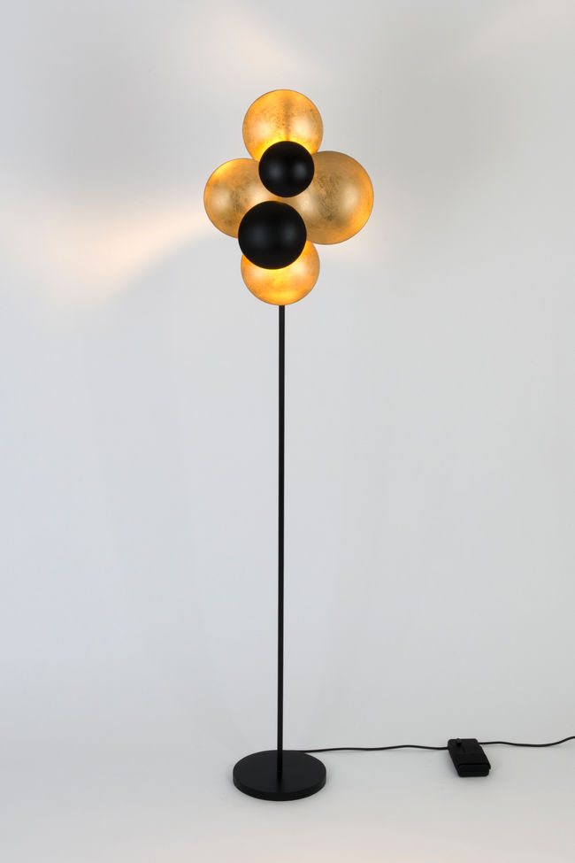 Stehlampe 2-flammig Bolladaria Gold Black