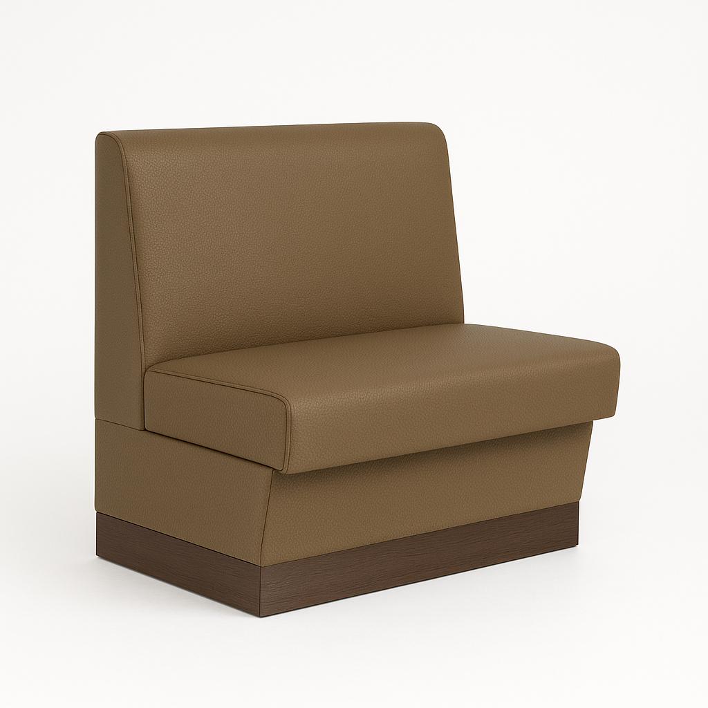 Gastrobank 60cm Mocca Kunstleder Florenz Sitzbank Dinerbank