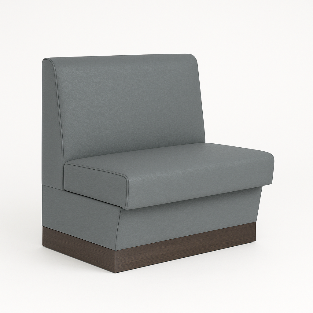 Gastrobank 60cm Grau Kunstleder Florenz Sitzbank Dinerbank