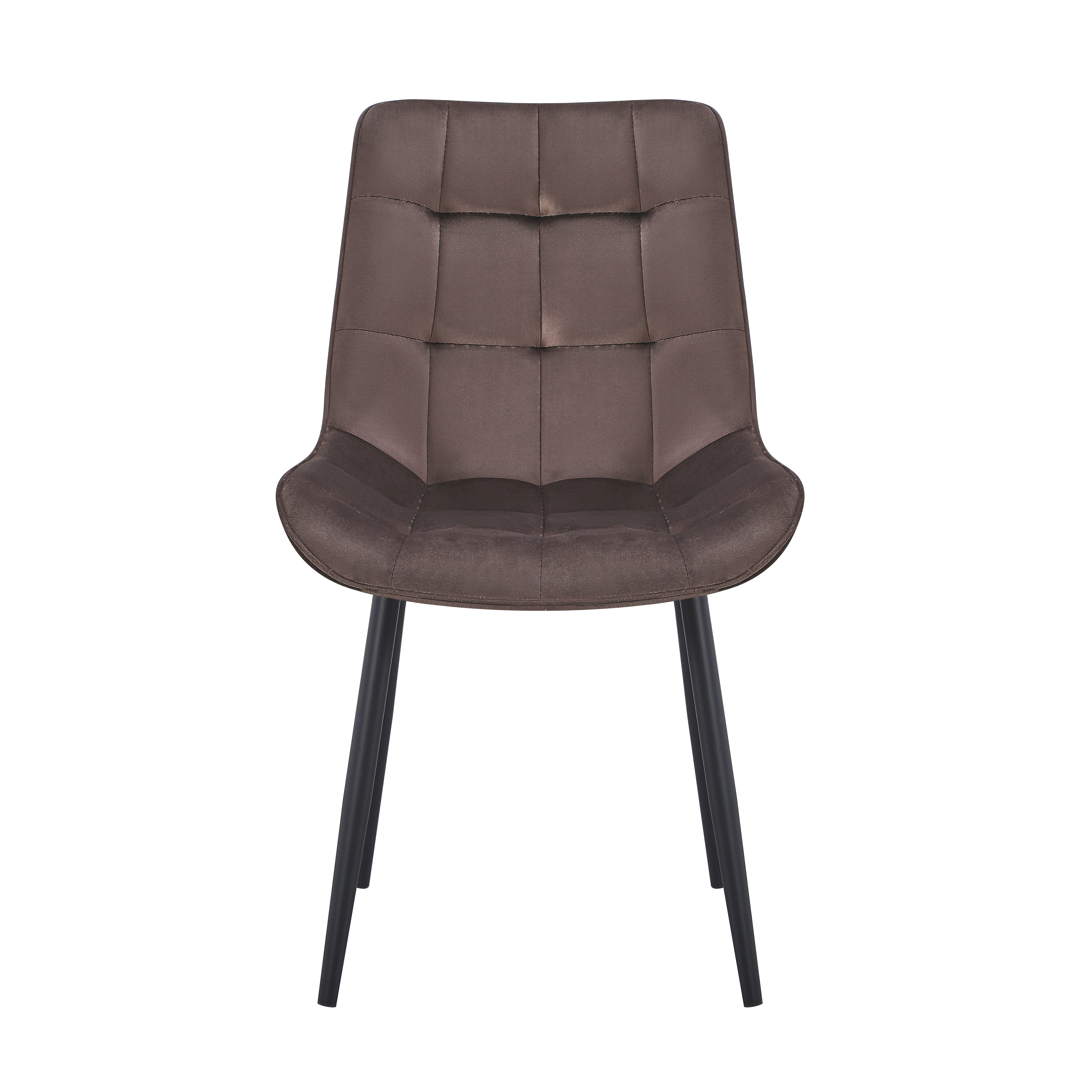 Restaurant Bistro Stuhl Estefania Chesterfield Stoff Braun